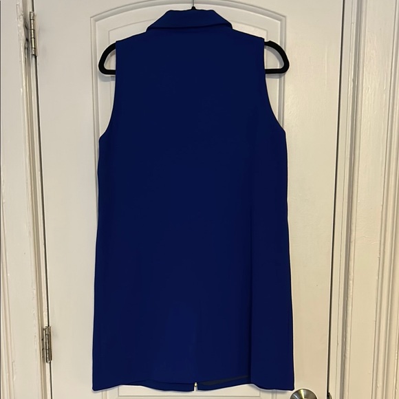 Ted Baker Blue Sleeveless Zip-Front Dress Size 4-6 - Picture 7 of 7